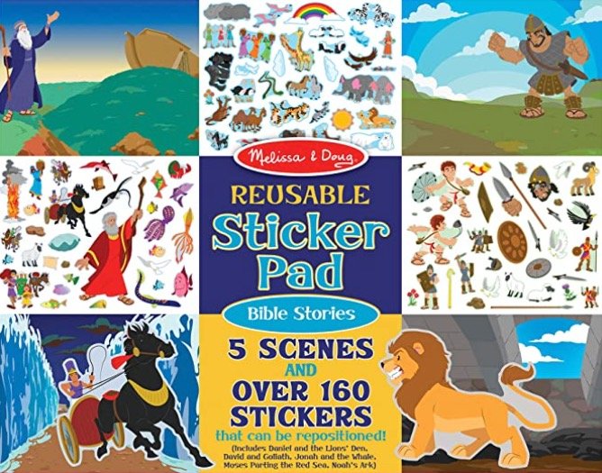 Melissa & Doug Reusable Sticker Pads Set: Bible Stories